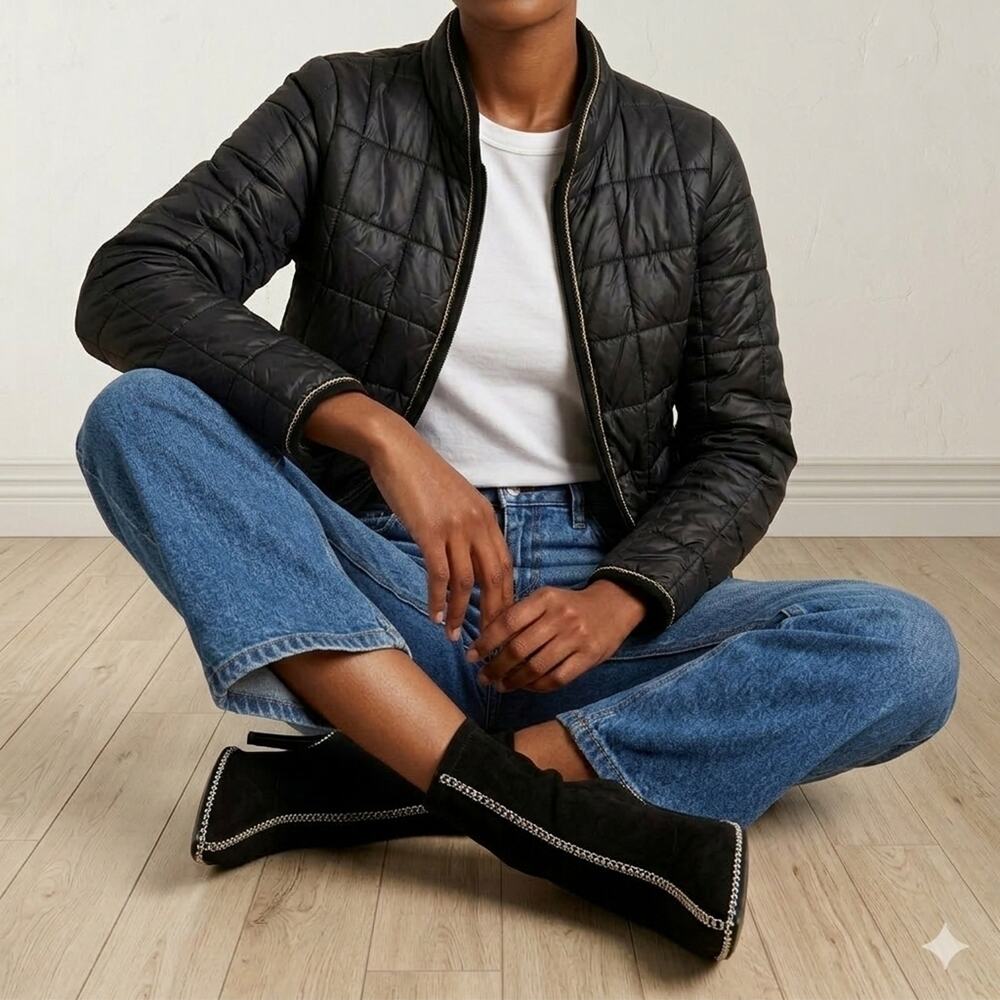 Pre-Loved Ciao Milano Jasper Black Quilted Down Puffer Jacket